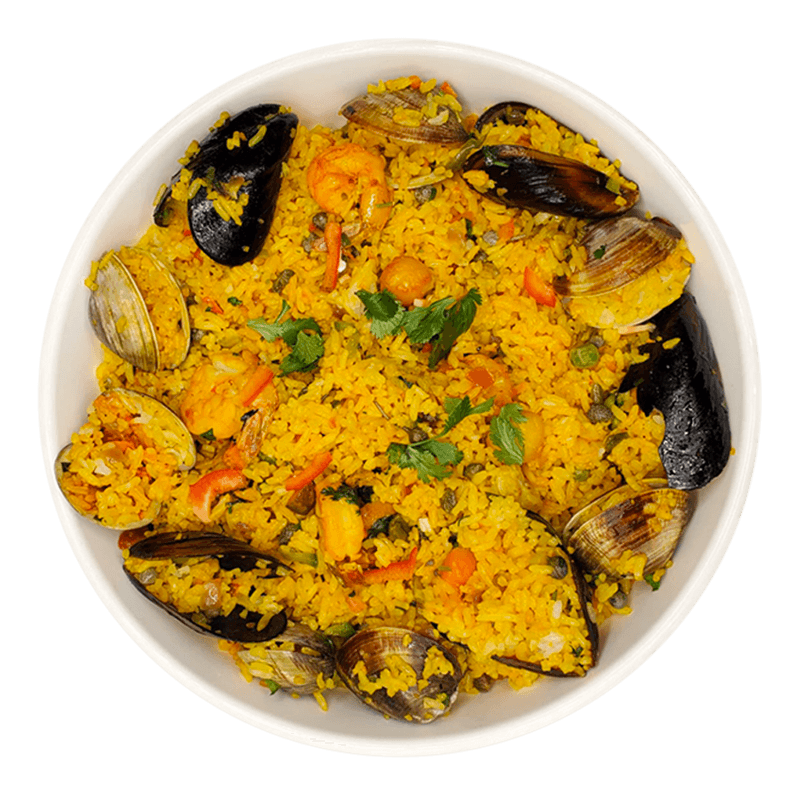 Yellow rice with oysters